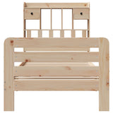 Bookcase Bed without Mattress 90x200 cm Solid Wood Pine 3309953