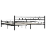 ZNTS Bed Frame without Mattress Black Steel 200x200 cm 285281