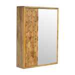 Pineapple Carved Mirror Cabinet IN540