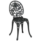Garden Bistro Set 3 pcs Black Aluminium 42002387