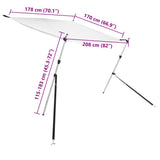T-Top Shade Extension White 170x208x cm 94865