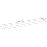 Wall Shelf 160x20x3.8 cm Rectangular Solid Wood Acacia Live Edge 370280