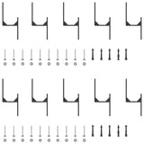 Sliding Door Hardware Kit 400 cm Steel Black 3295750