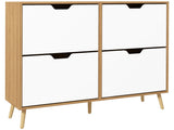 Shoe Storage Cabinet, 4 Flip Drawers, Shoe Organizer for 16 Pairs of Shoes, Natural T3398P329969