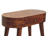 Solid Wood Mini Albion Chestnut Console, 1 Drawer, Dark Brown B2743P403027