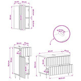 3 Piece Bathroom Cabinet Set ZWOLLE Grey Sonoma Engineered Wood 3417762