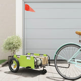 Bike Trailer Green Oxford Fabric and Iron 94186