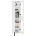 Highboard White 34.5x34x180 cm Engineered Wood 3199433