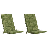 High Back Chair Cushion GEMERT 2 pcs 100% Polyester Leaf Design 946101