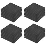 Fall Protection Tiles 24 pcs Rubber 50x50x3 cm Black 276275