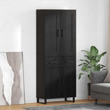 Highboard Black Oak 69.5 x 34 x 180 cm Engineered Wood 3416111