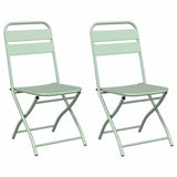 Garden Folding Chair Folding 2 pcs Light Mint 42 x 52 x82cm 42002940