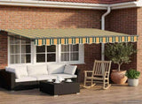 Retractable Awning Green and Yellow 3 x 2 m 3419054