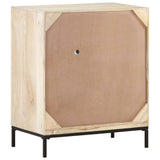 Sideboard 60x35x70 cm Solid Mango Wood and Natural Cane 323508