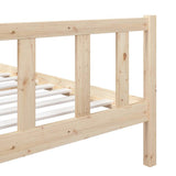 3101138 Bed Frame without Mattress Solid Wood 90x200 cm