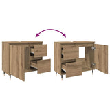 Bathroom Cabinet Artisan Oak 65x33x60 cm Engineered Wood 857224