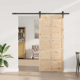 Sliding Door Natural 80 x 208 cm Solid Pine Wood 3445660