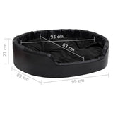 Dog Bed Black 99x89x21 cm Plush and Faux Leather 171264