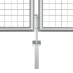 ZNTS Garden Gate Galvanised Steel 415x175 cm Silver 144300