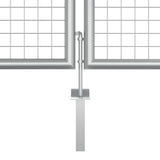 ZNTS Garden Gate Galvanised Steel 415x175 cm Silver 144300
