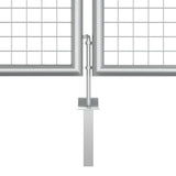 Garden Gate Galvanised Steel 400x125 cm Silver 144300