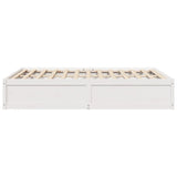 Bed Frame without Mattress White 140x190 cm Solid Wood Pine 3282382