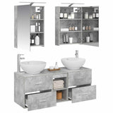 Bathroom Furniture Set 5 pcs Concrete Grey 3406954