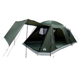 Cabin Tent with Roof Army green 12-Person Polyester and Steel 42028574