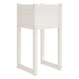 Planters 2 pcs White 40x40x81 cm Solid Wood Pine 822125