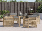 Garden Chairs with Cushions 4 pcs Mix Beige Poly Rattan 364972