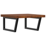 Basin Shelf Wall Mounted Steel and Solid Wood Oak 3302499