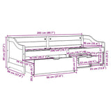 Day Bed with 3 Drawers without Mattress IRUN White&Pink 90x200 cm 3314685
