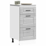Kitchen Base Cabinet "Porto" Grey Sonoma Engineered Wood 854226