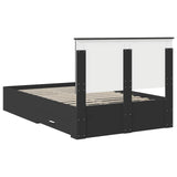 Bed Frame with Headboard Black 120 x 190 cm Engineered Wood 3409668
