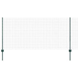Fence with Posts Green 1 x 25 m Steel 3336007