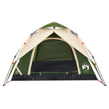 ZNTS Camping Tent Dome 4-Person Green Quick Release 4004181