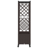 Raised Bed with Trellis and Roof Brown 162.5 x 40 x 142 cm PP 3423116