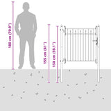 Fence Gate HORST 100 x 100 cm Metal Black Lockable 42034064