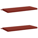 2-Piece Bench Cushions SOEST 2 pcs 100% Polyester Red 949329