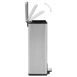 Dustbin with Pedal Anti-fingerprint 30L Silver Stainless Steel 149571