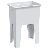 Laundry Tub White 59x41x75 cm Resin 4002799