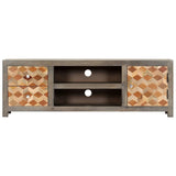 282735 TV Cabinet Grey 120x30x40 cm Solid Mango Wood