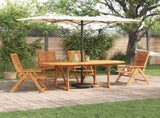 Garden Dining Set Folding 5 pcs Brown Solid Acacia Wood 3375714