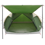 Cabin Tent with Roof Green 8-Person Polyester and Steel 42028587