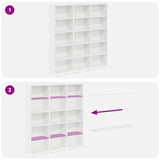 CD Cabinet White 96 x 23.5 x 97.5 cm Engineered Wood 8012666