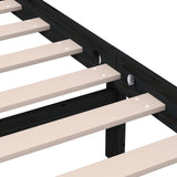 Bed Frame without Mattress Black King Size Solid Wood 3101227