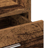 Podium with Drawer Old Wood 55 x 55 x 107 cm Engineered Wood 862297