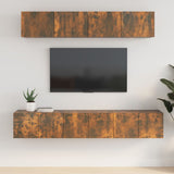 5 Piece TV Cabinet Set Smoked Oak Engineered Wood 3114427