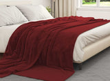 Throw Blankets 6 pcs Bordeaux Red 220 x 240 cm Fleece 42016819