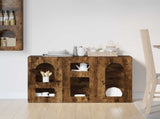 Sideboard Smoked Oak 100 x 35 x 59 cm Engineered Wood 891349